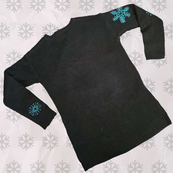 New Directions 'Fa La La' Santa & Rudolph Christmas Sweater - Picture 3 of 4